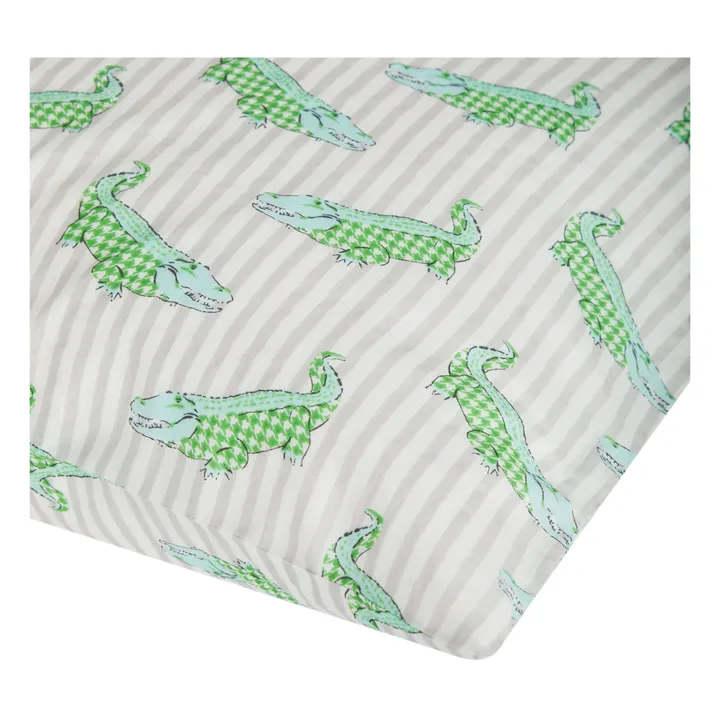 Lucas du Tertre Taie d'oreiller Crocodile | Vert