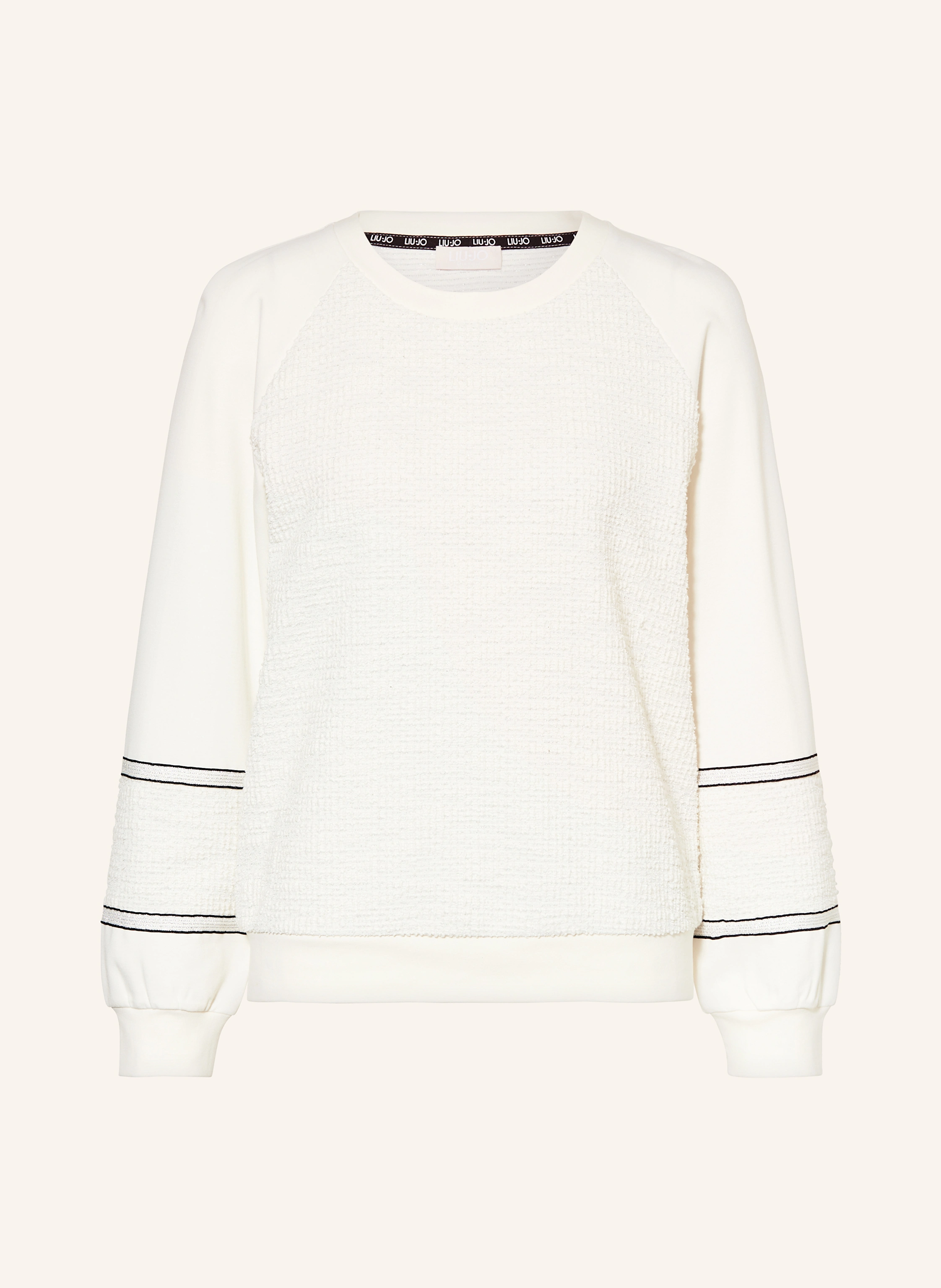 LIU JO Sweatshirt im Materialmix und Glitzergarn
