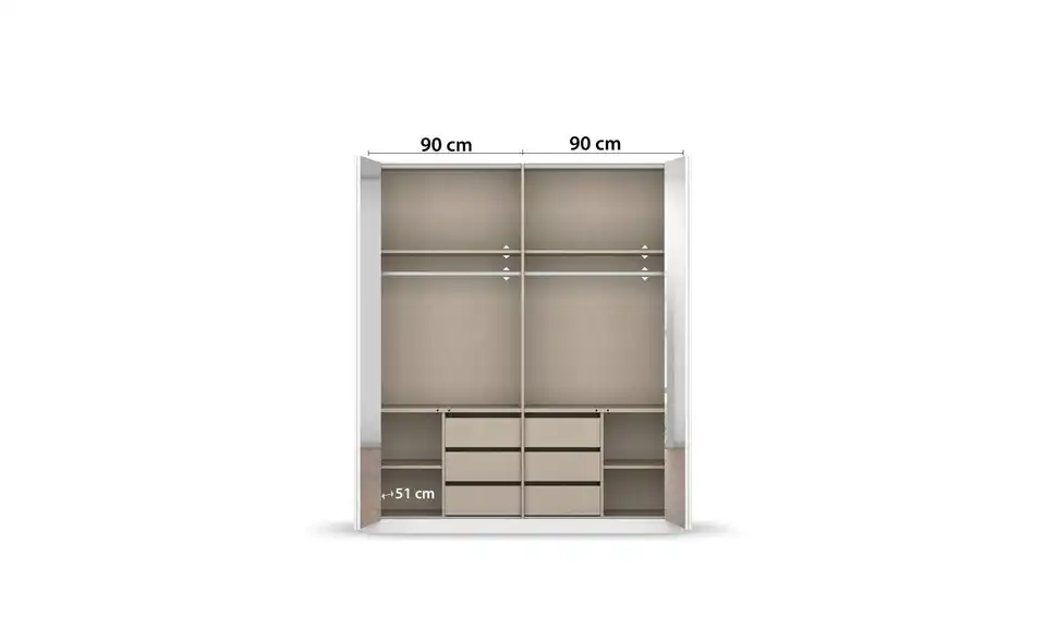 Falttürenschrank 181 cm 4 Stück