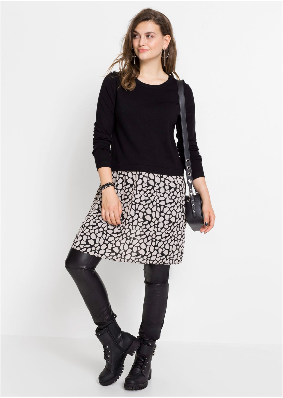 Pull avec empiècement jupe