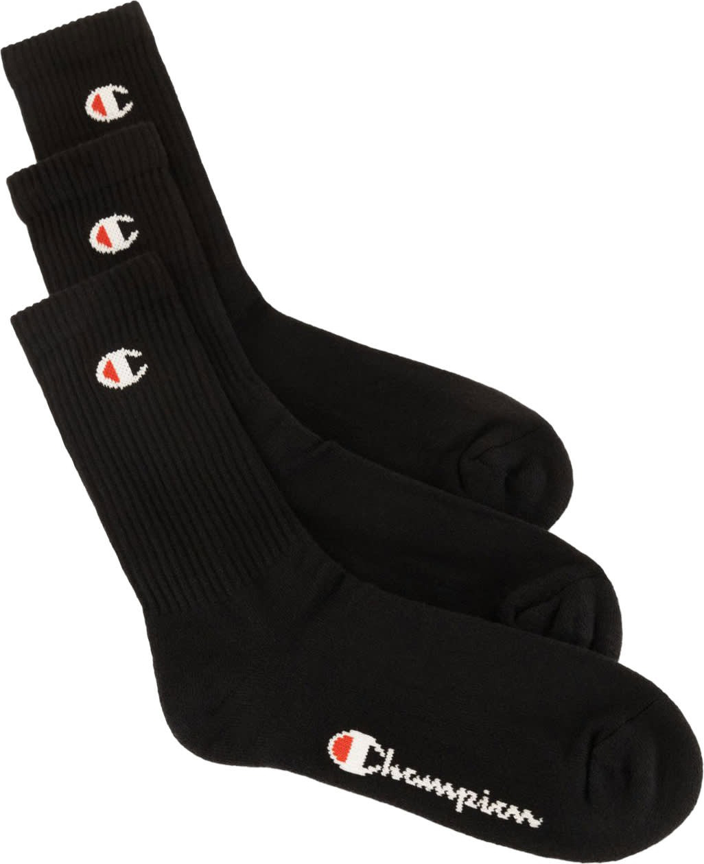 3pk Crew Socks KK001/Black Beauty
