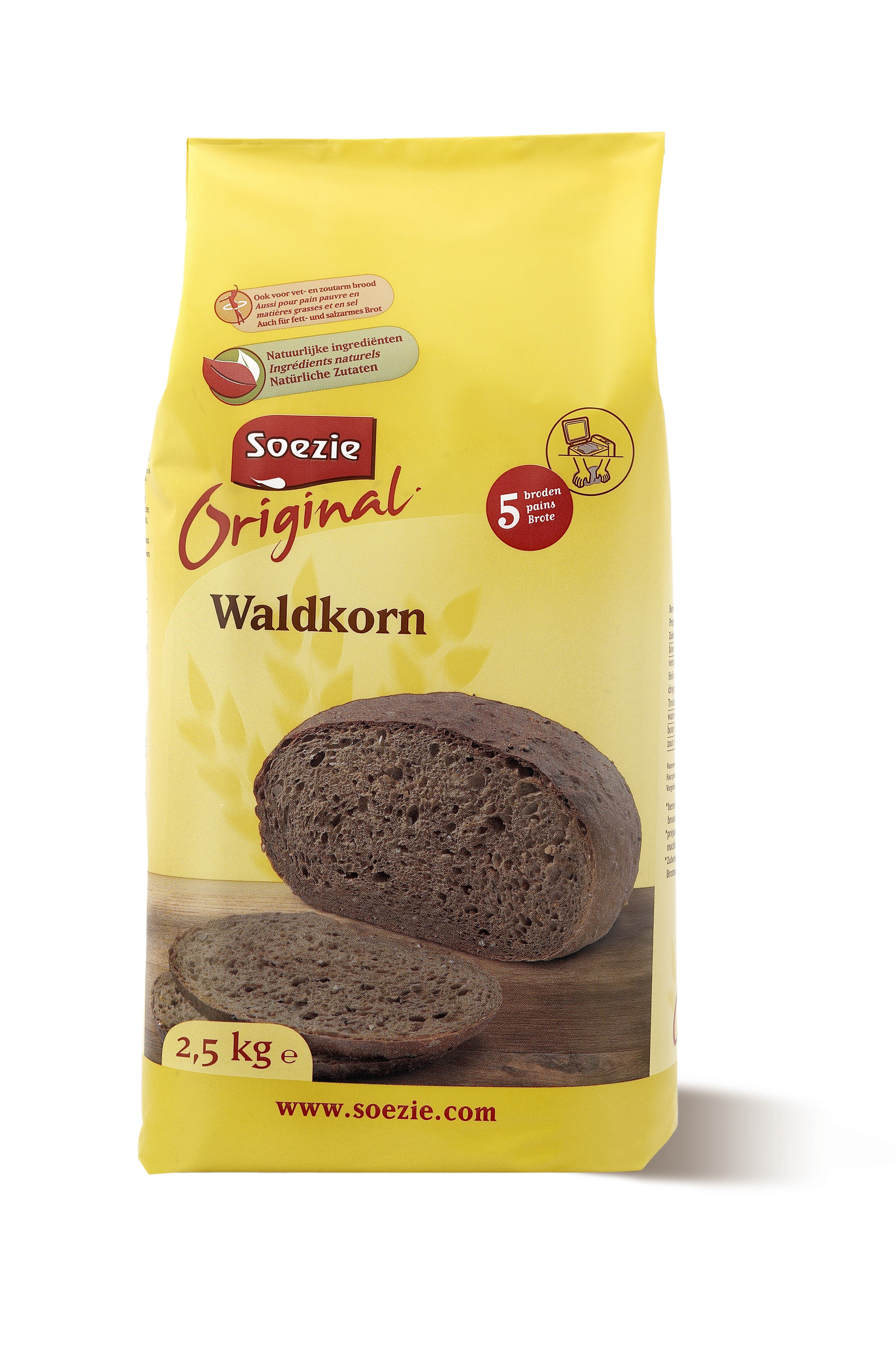 Soezie Original Waldkorn - Broodmeel - 2.5 Kilogram