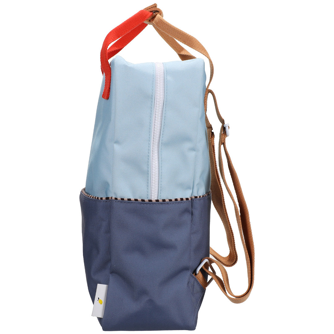sticky lemon rugzak colourblocking - zissou blue - blue whale - 38 cm