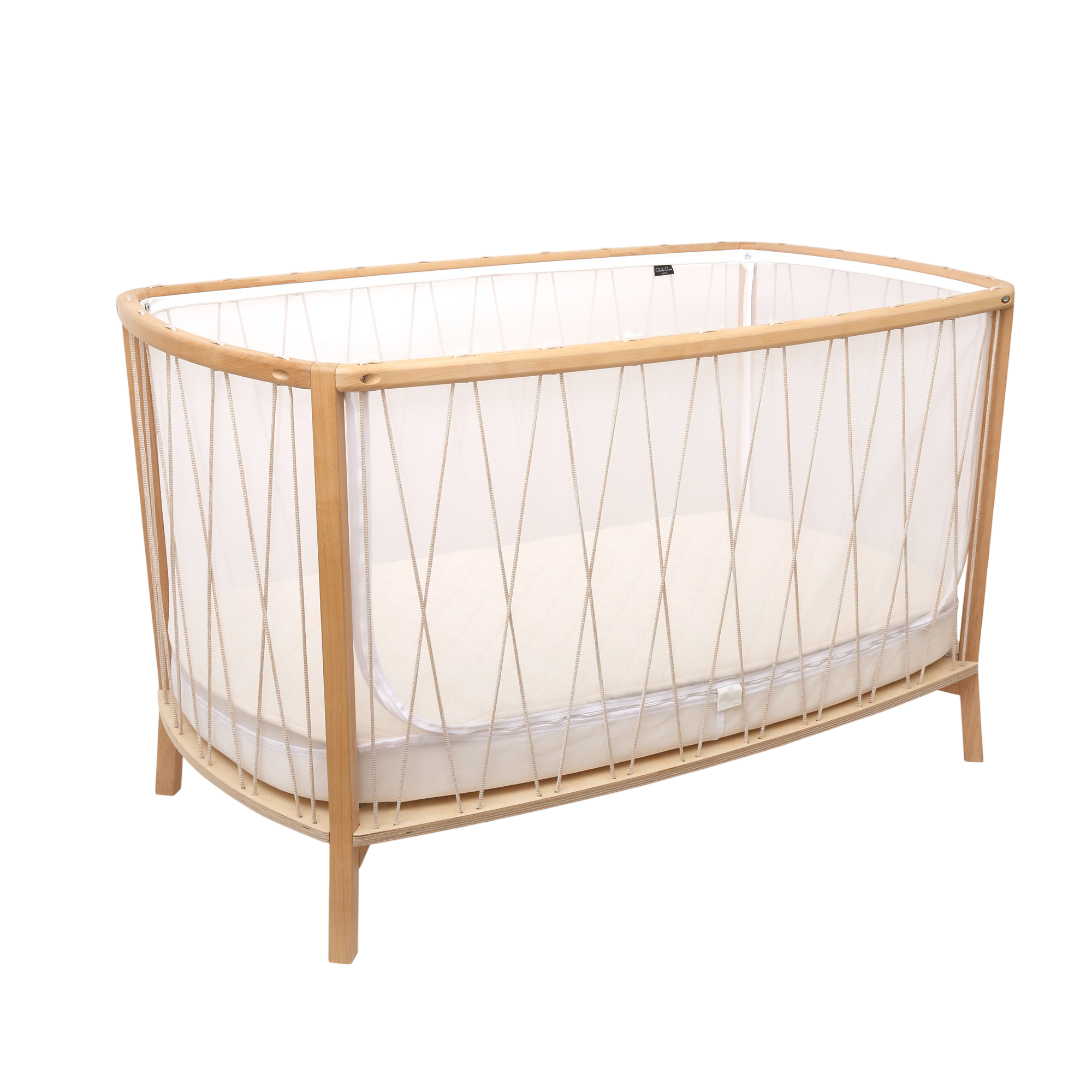 Babybett KIMI Kit 120 mit Matratze & Matratzenauflage Organic Desert