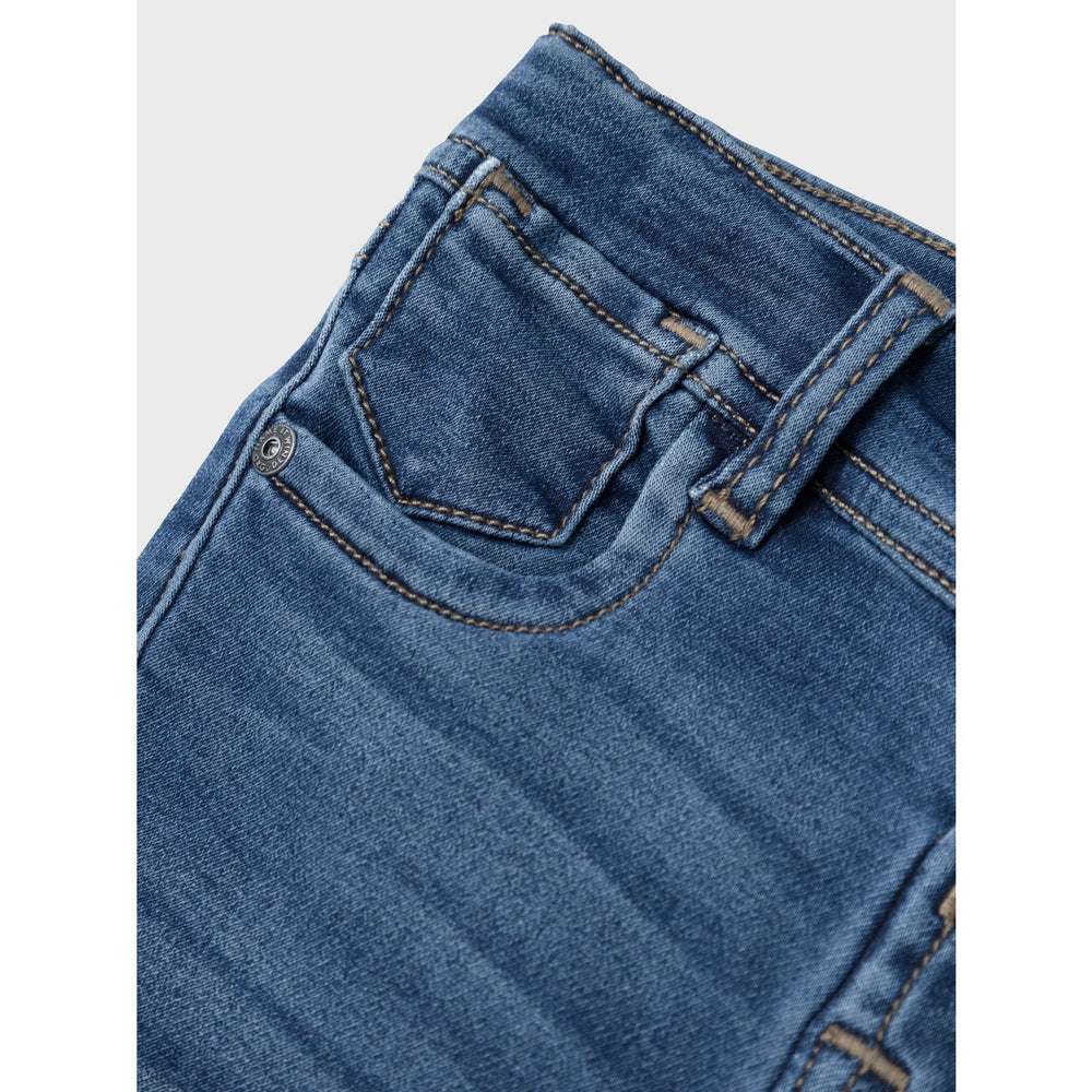 Køb Name It Dark Blue Denim Silas Slim Sweat Jeans Noos