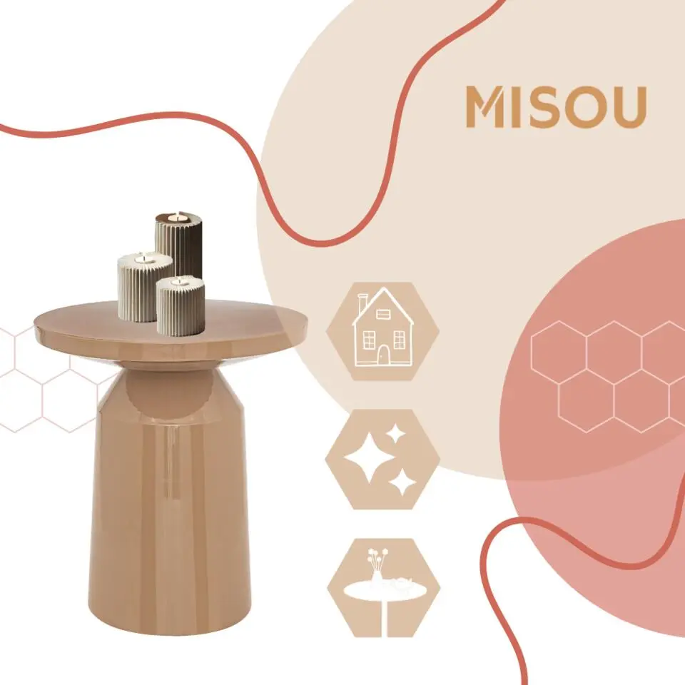 MISOU Organische Bijzettafel - Beige