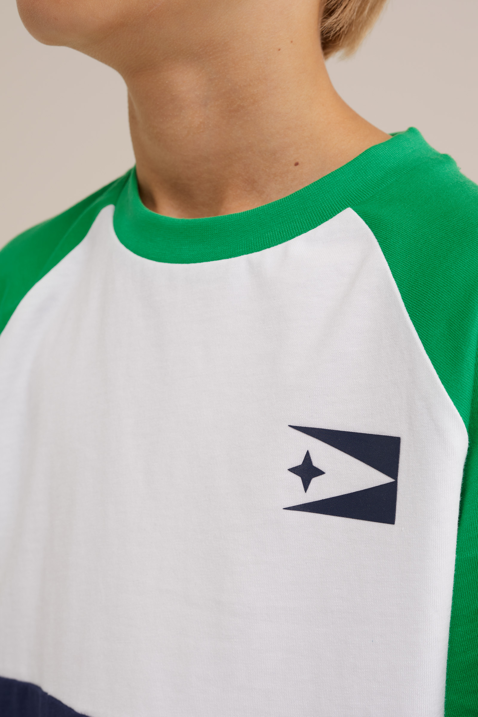 Jongens T-shirt met colourblock Bad Boys Donkerblauw