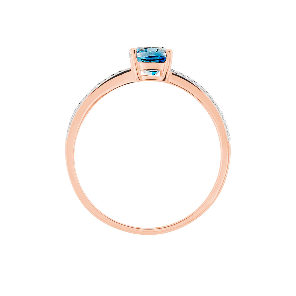 Bague Sarika Or Rose Topaze Et Oxyde De Zirconium