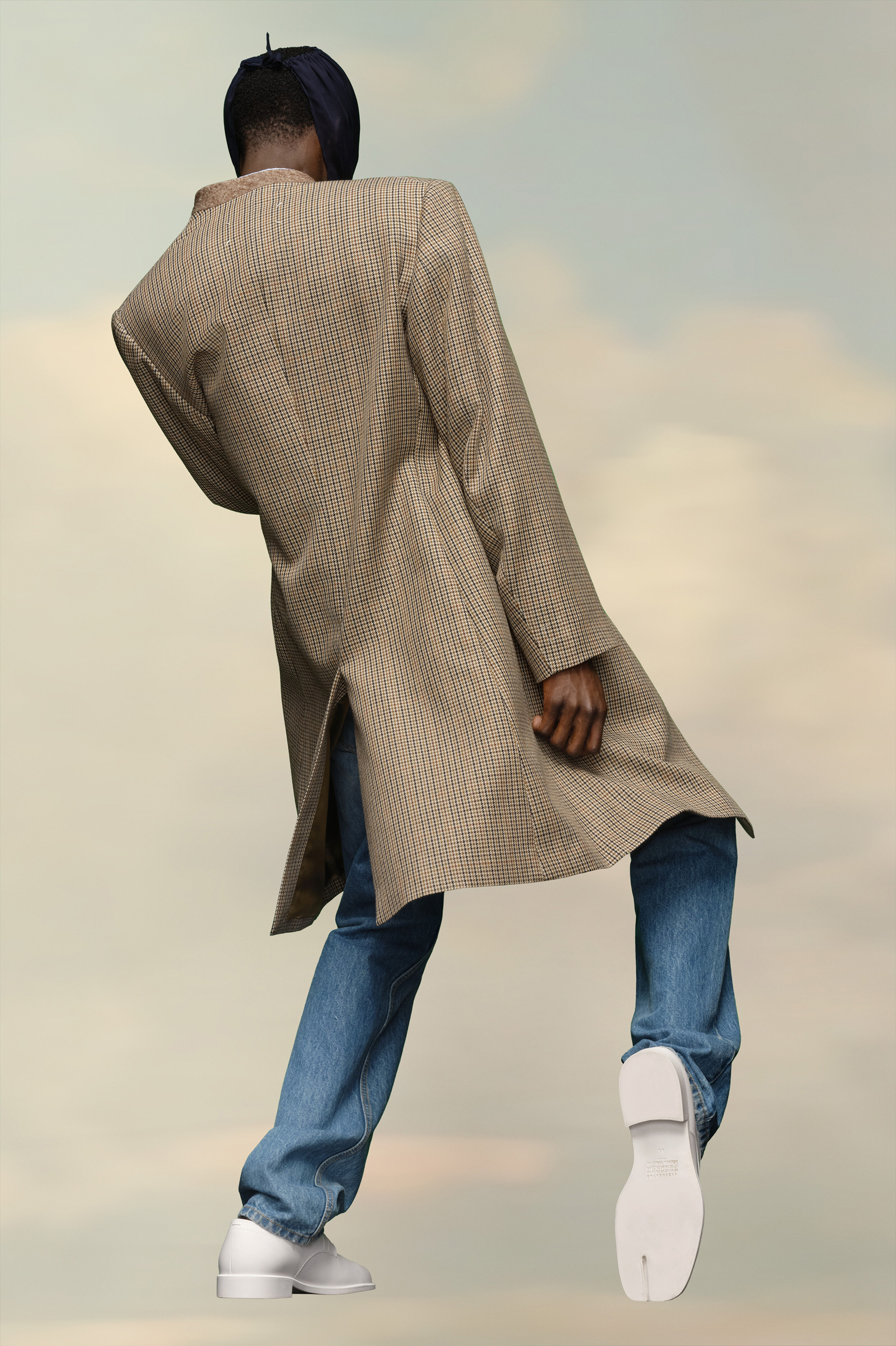 Manteau en laine sans col