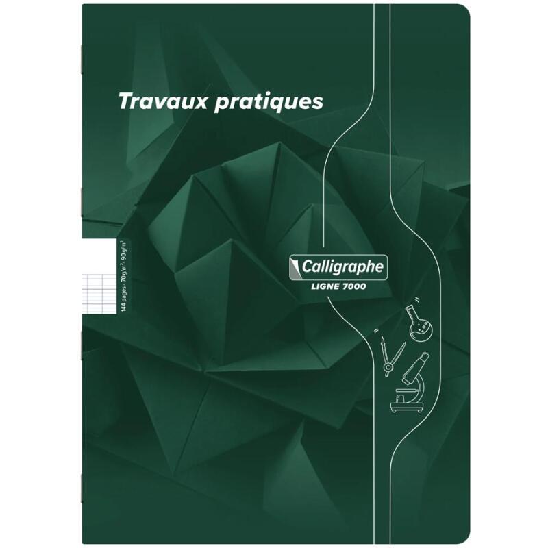 Cahier Travaux Pratiques piqué 7000 A4 144 pages grands carreaux 70 g + uni 90 g - Assortis