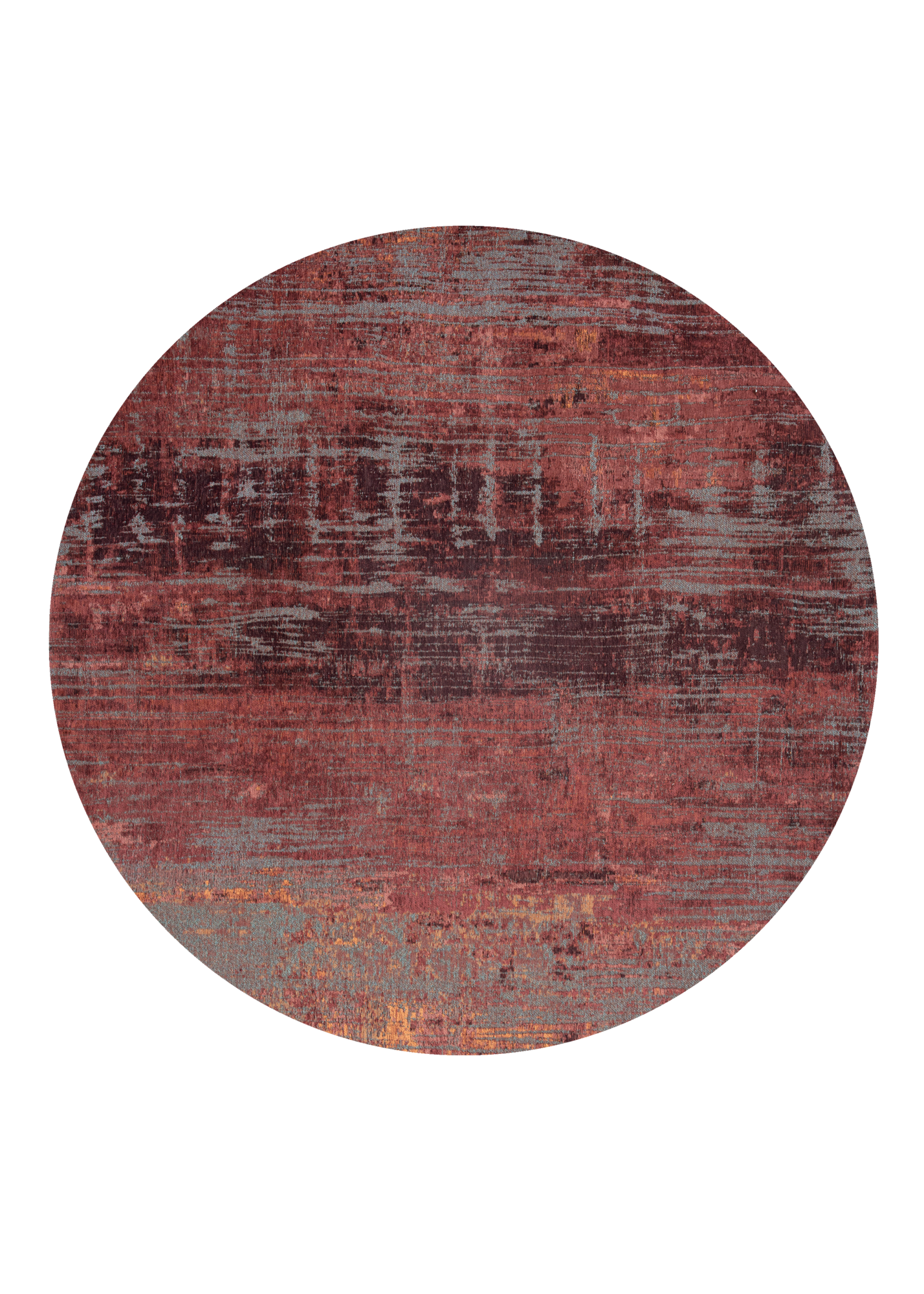 Ecorugs vloerkleed Streaks rood ∅ 140 cm