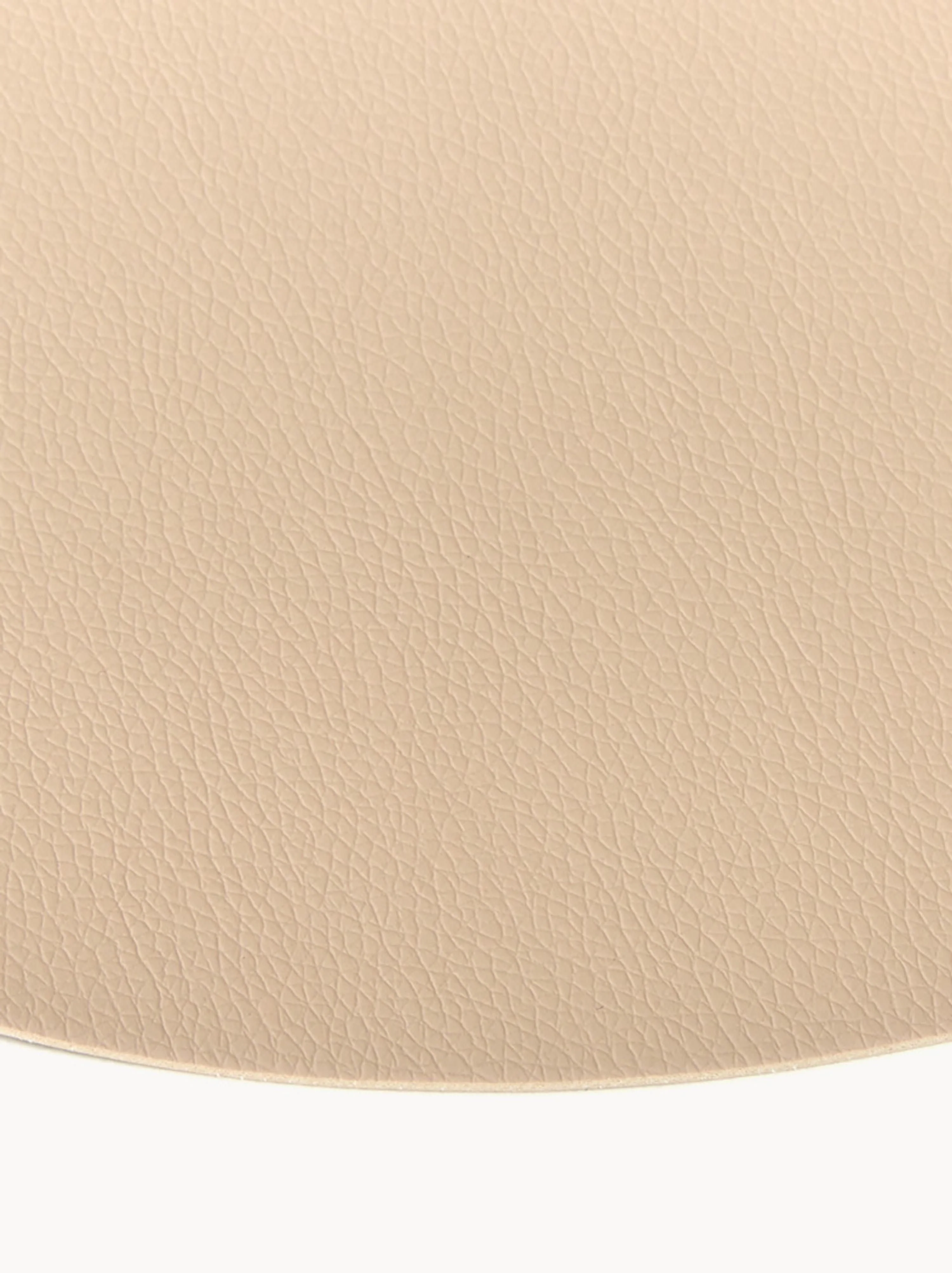 Ronde kunstleren placemats Pik, 2 stuks