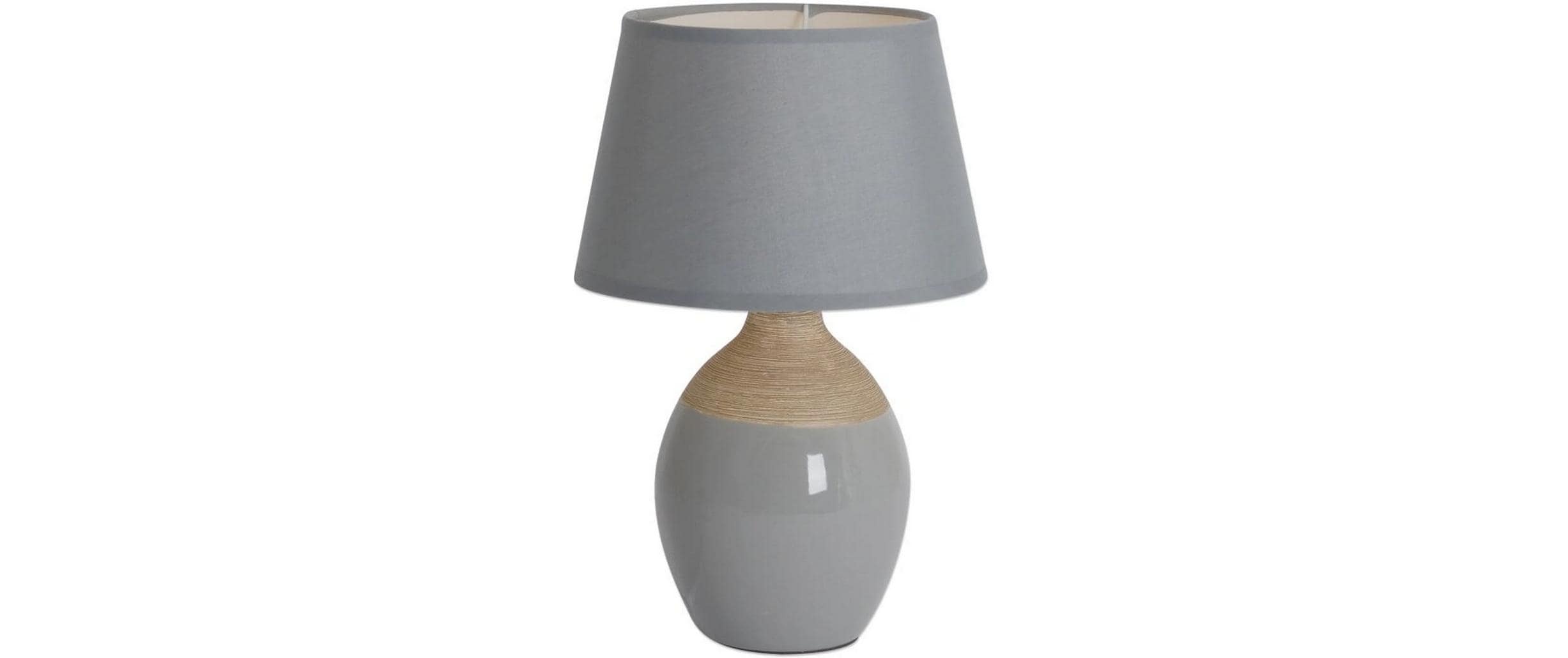 Tischleuchte «Talia» h: 31 cm GrauTischlampe aus Keramik