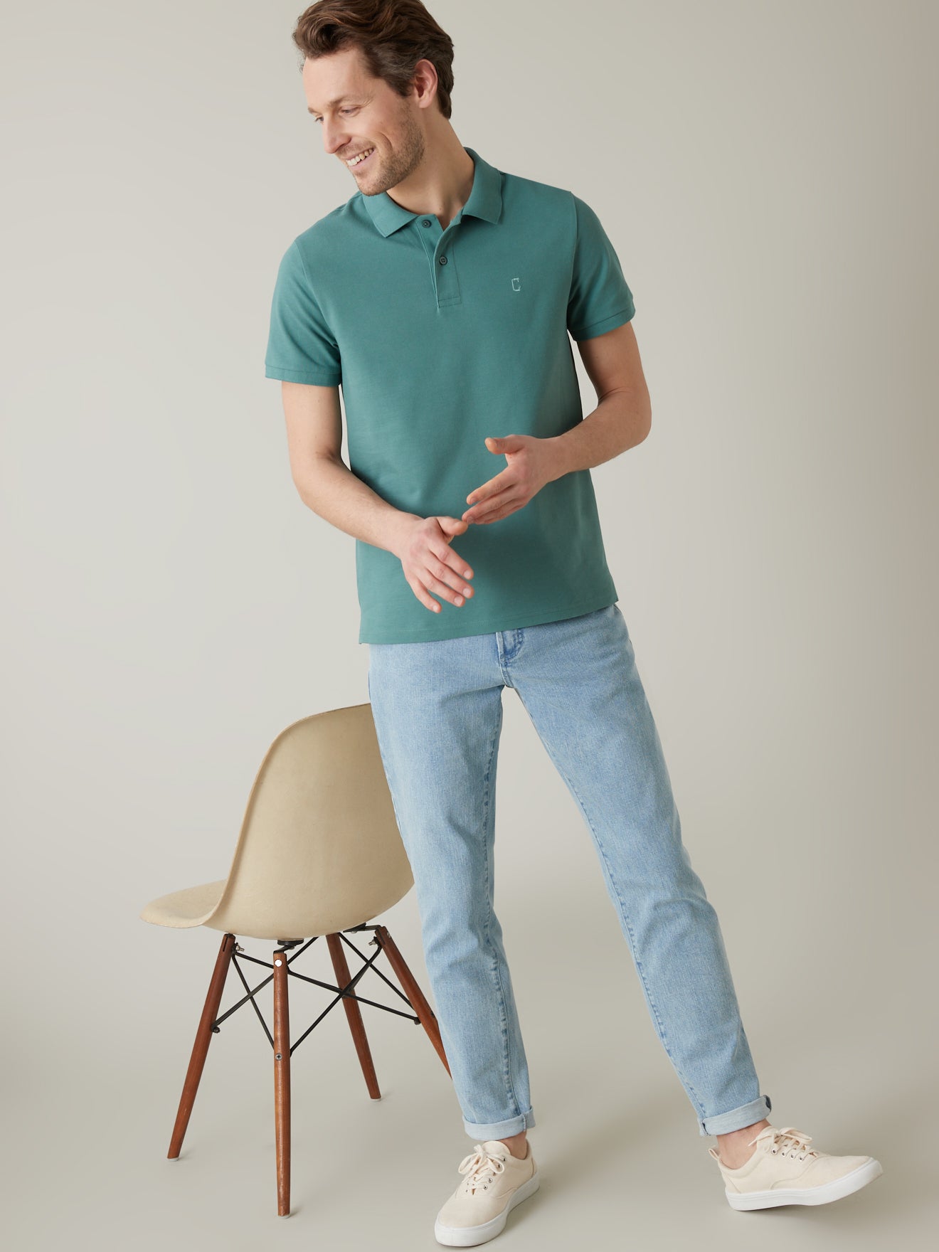 Polo maille piquée homme - coton bio