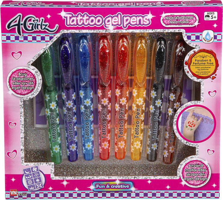 4-GIRLZ 4-GIRLZ 8xTATOO PENS-ARK