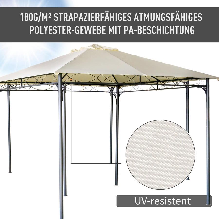 Outsunny Ersatzdach für Pavillon beige