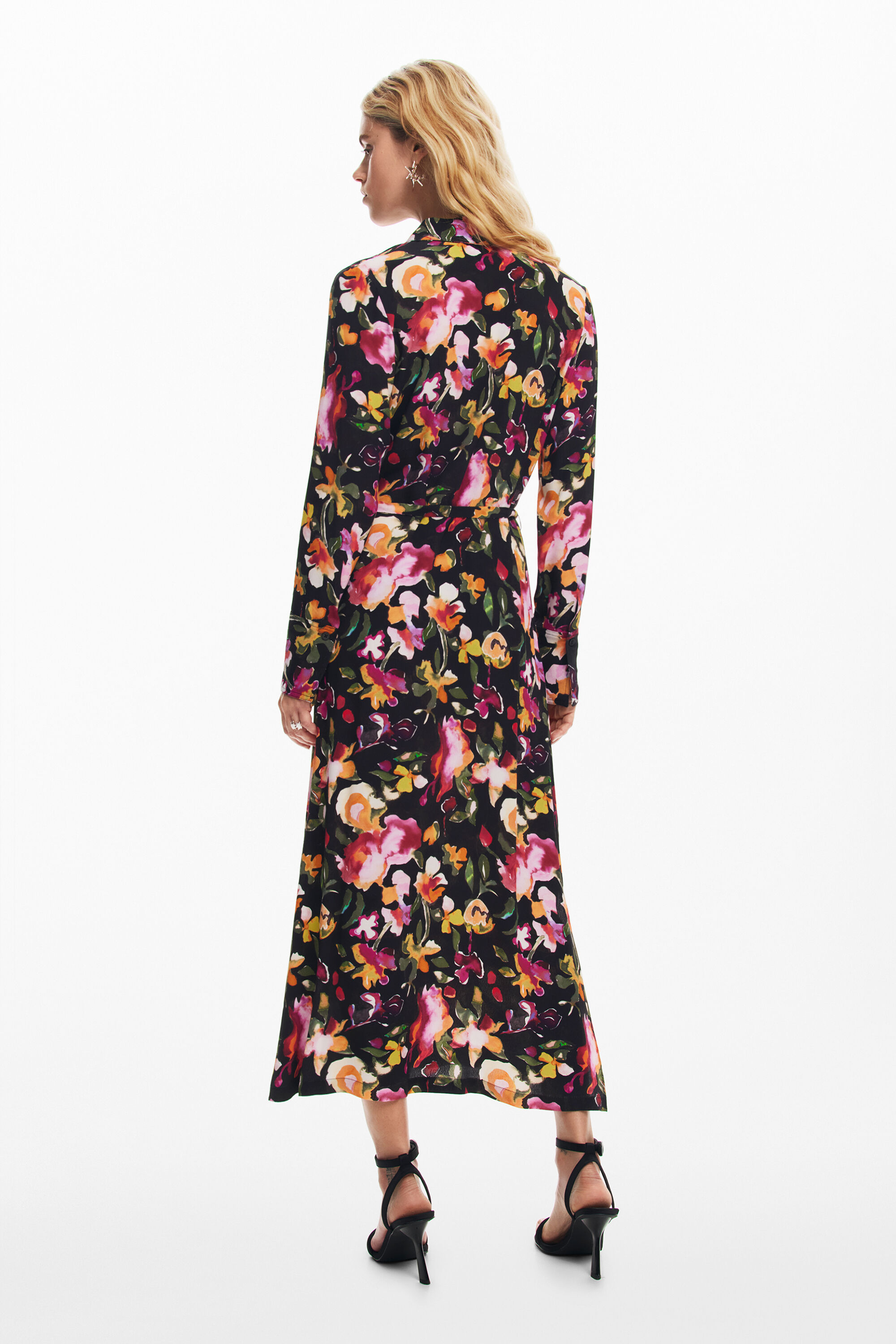 Vestido camisa floral