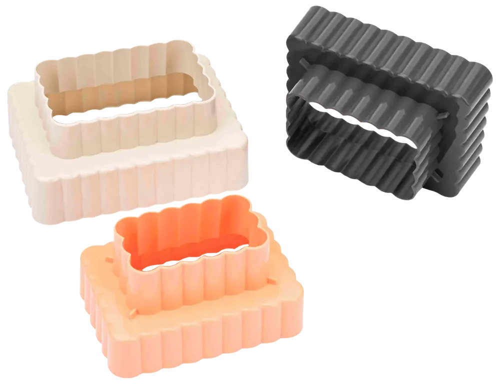 Udstiksform firkant 3-pak - assorterede farver