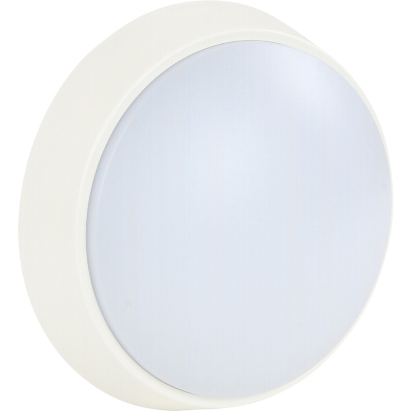 Luceco rond LED buitenlamp zwart/wit IP54 10W 700lm 4000K