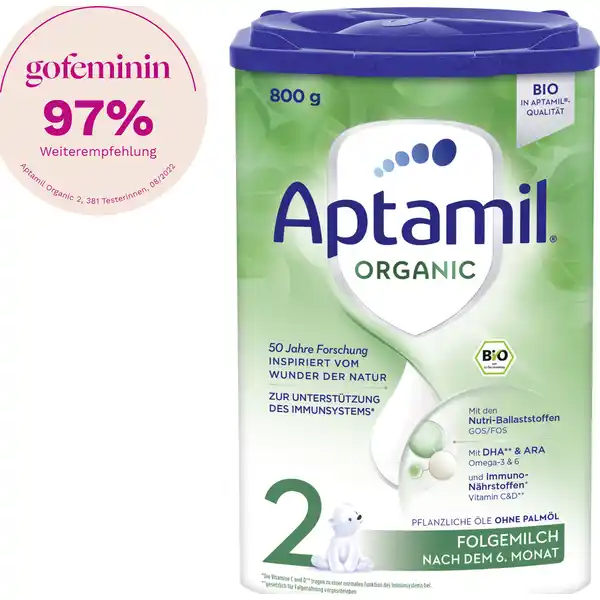 Bio ORGANIC 2 Folgemilch nach dem 6. Monat