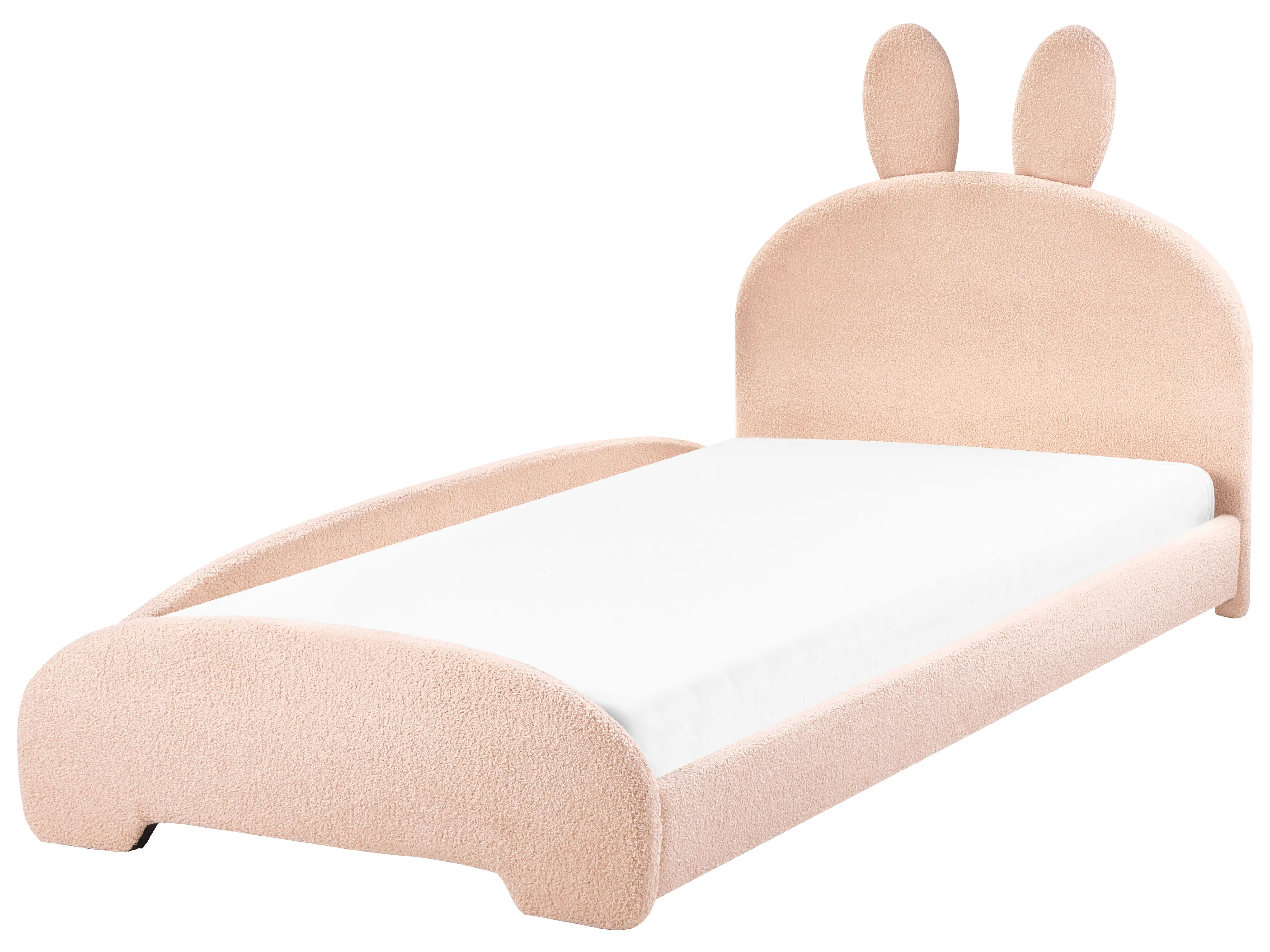 Kinderbed Konijn Bouclé PERROS 90 x 200 cm Beige
