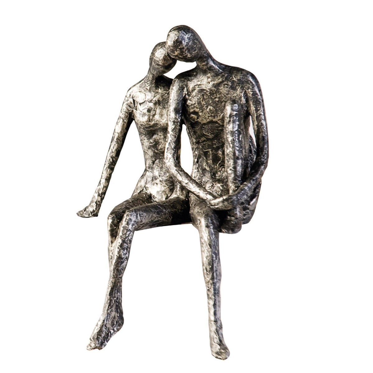 Sculptuur Gilde Decoratie Hoogte 25cm Breedte 18cm Zilverkleurige Hars