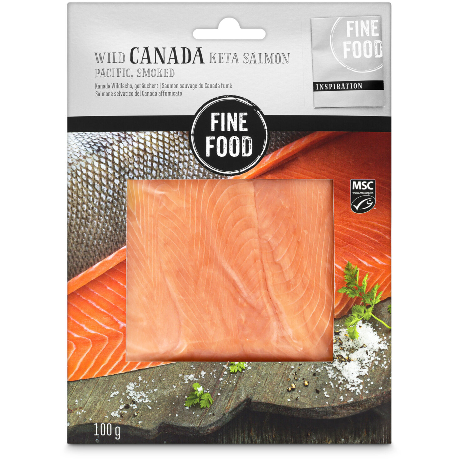 Fine Food Wildlachs aus Kanada geräuchert MSC