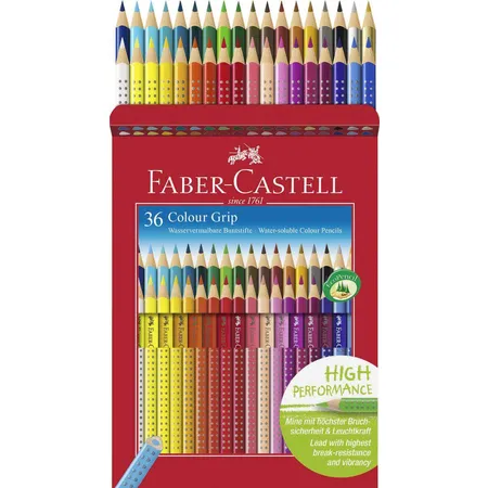 Faber-Castell Buntstift Colour GRIP, 36er Kartonetui