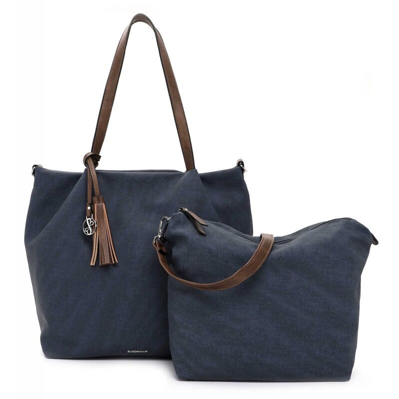 Emily & Noah Elke Bag in Bag Shopper L Blue Taupe