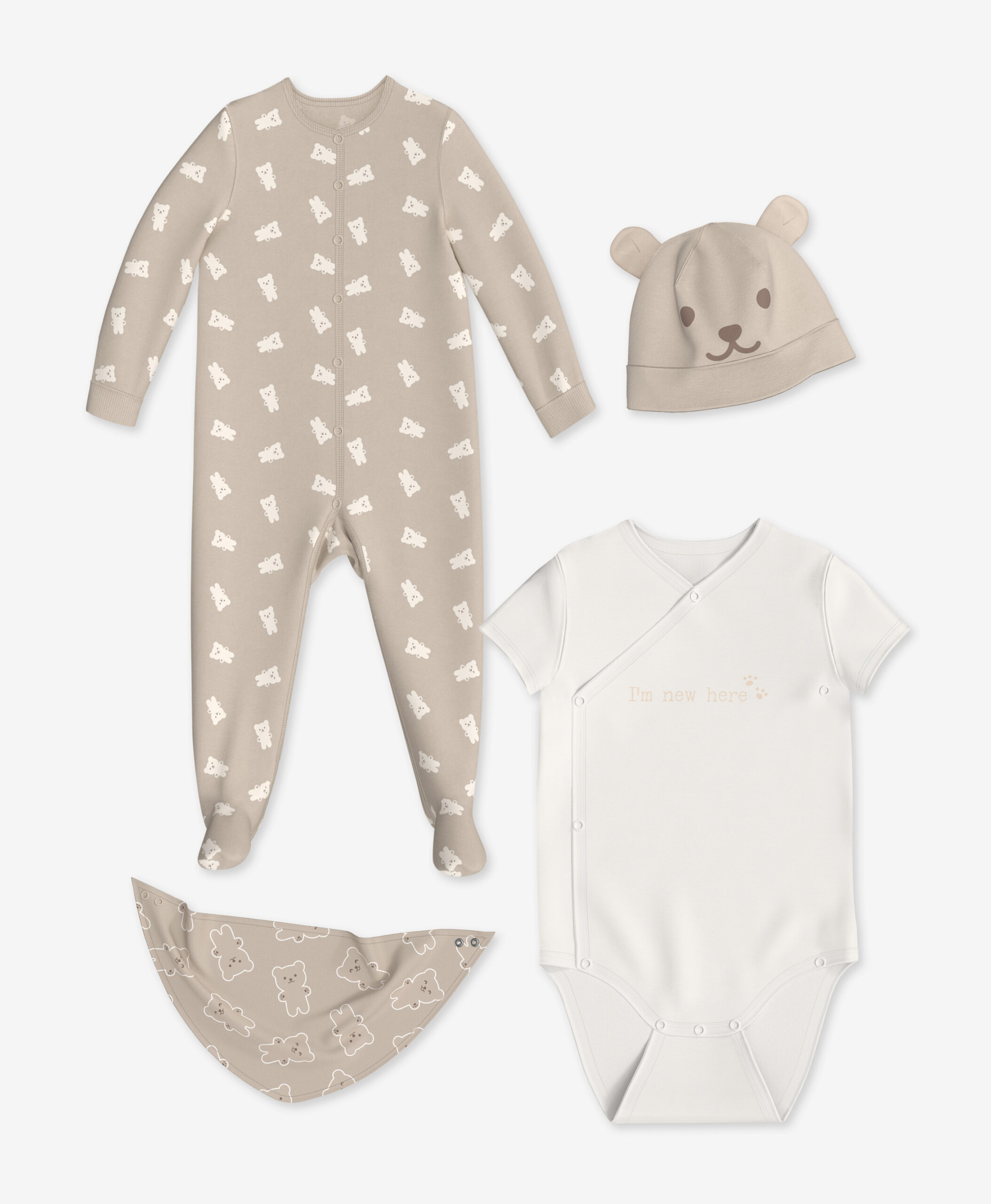Baby-Set, 4er-Pack, 100% GOTS-zertifizierte Bio-Baumwolle