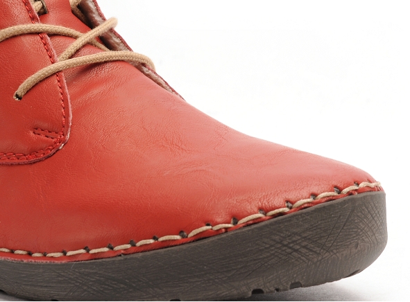 Rieker boots bottine plates femme 52522 rouge