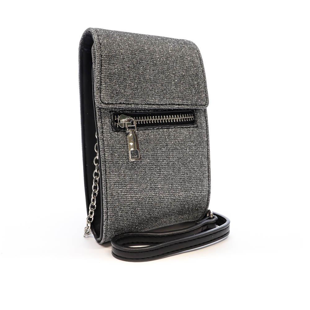 Morgan Sac Téléphone Gris Argenté Femme Morgan POCKY