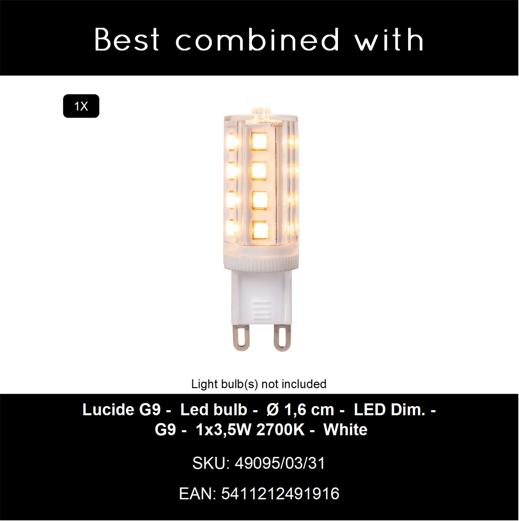 Lucide ELDA Wandlamp - Mat Goud | Messing
