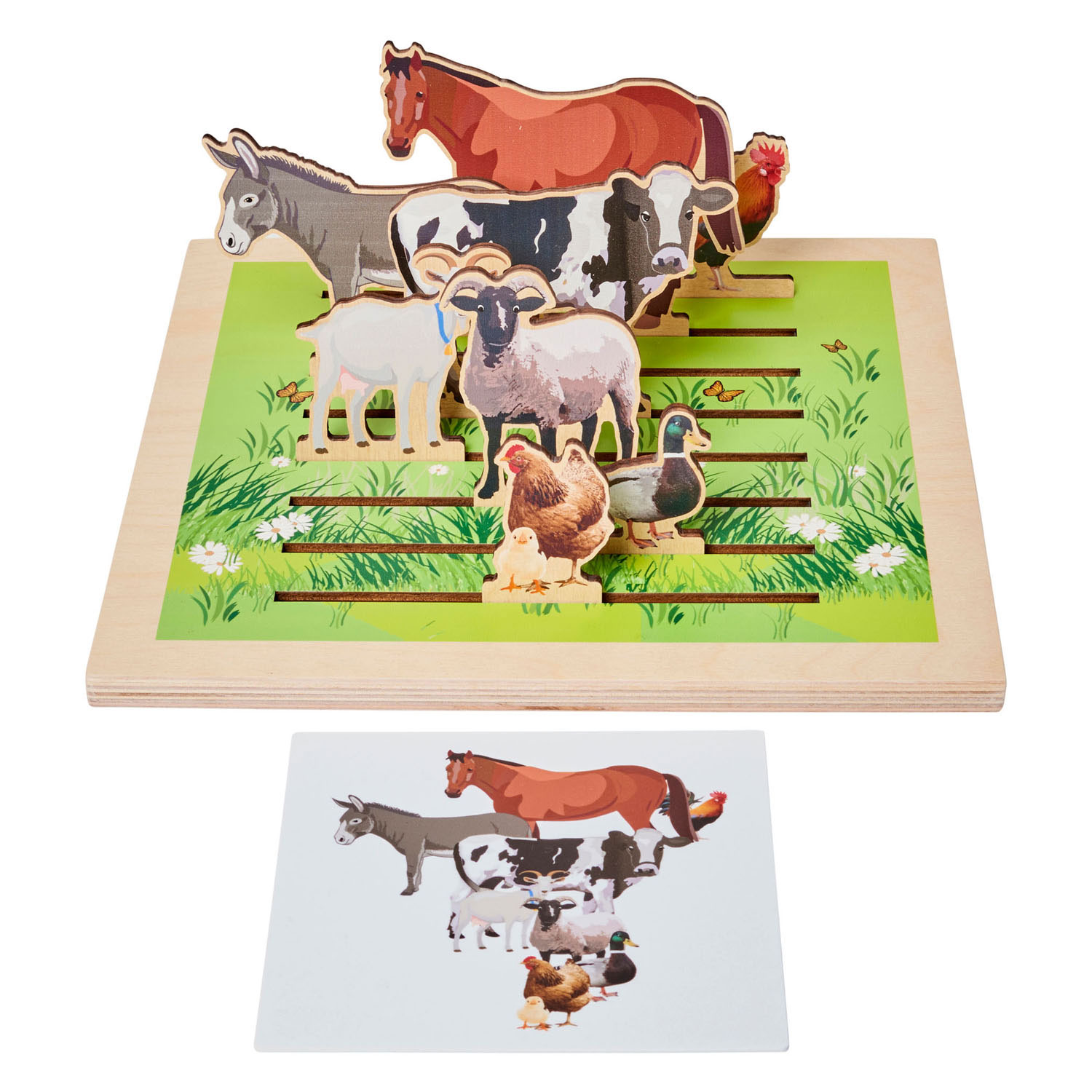 Rolf More - Houten Puzzelplank Boerderij, 8st.