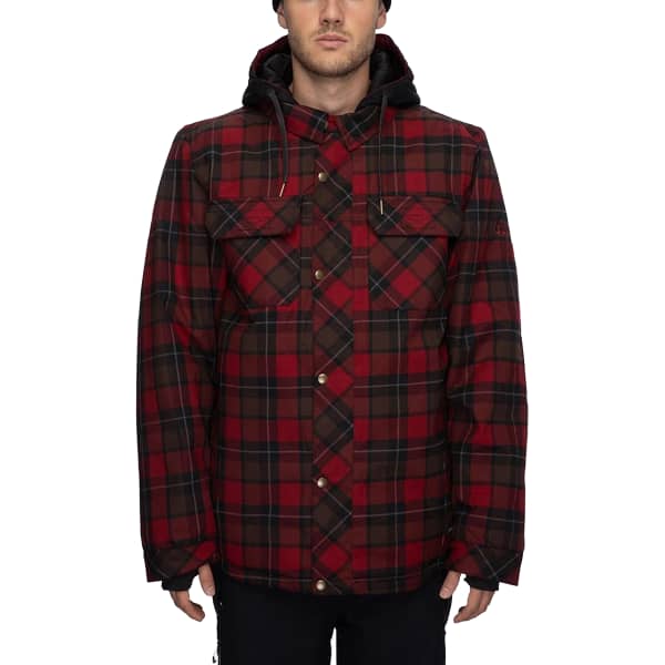 Veste snowboard 686 WOODLAND INSULATED JACKET OXBLOOD PLAID