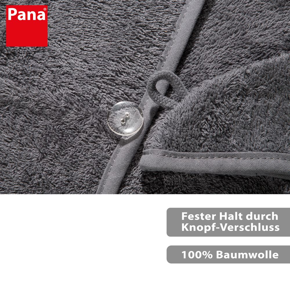 PANA® Haarturban aus 100% Baumwolle I mit Knopfverschluss I Handtuch Turban I Haar-Handtuch I ca. 70x26cm I in versch. Farben