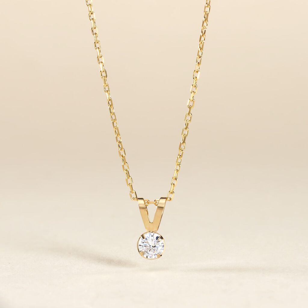 Pendentif Mabila Or Jaune Oxyde De Zirconium