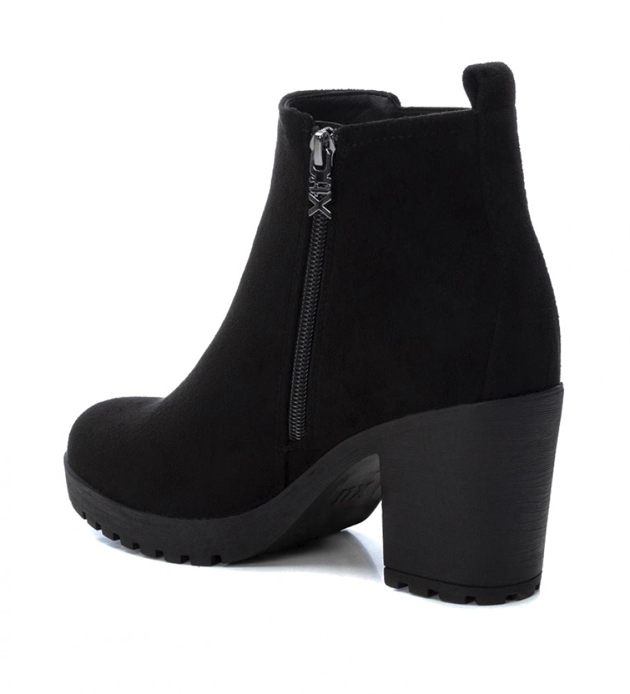 Botas de cano curto Xti 034351 pretas - Altura do salto: 8 cm -
