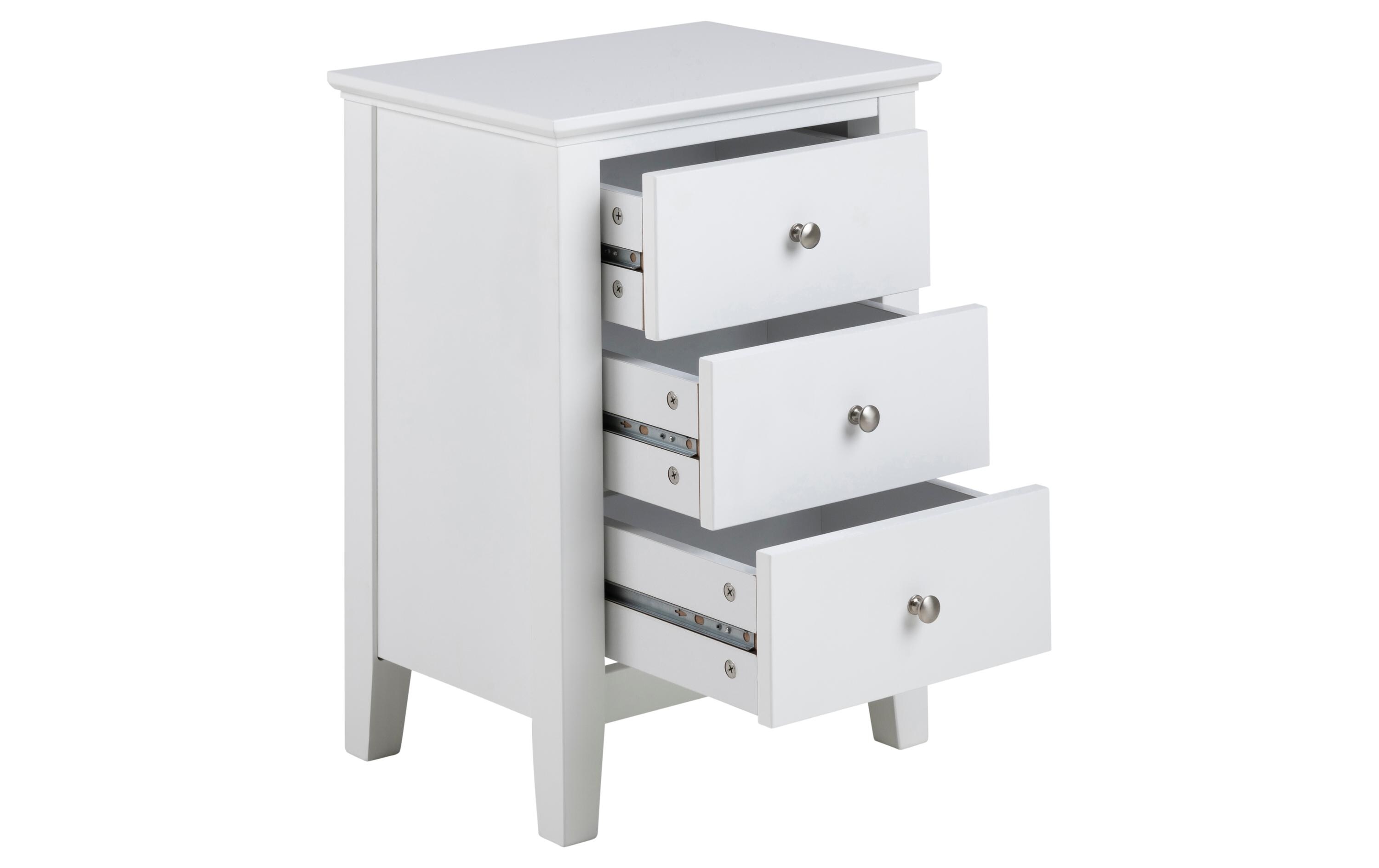 Nachttisch Linnea 45 cm x 62.8 cm, Weiss glanzNachtkommode