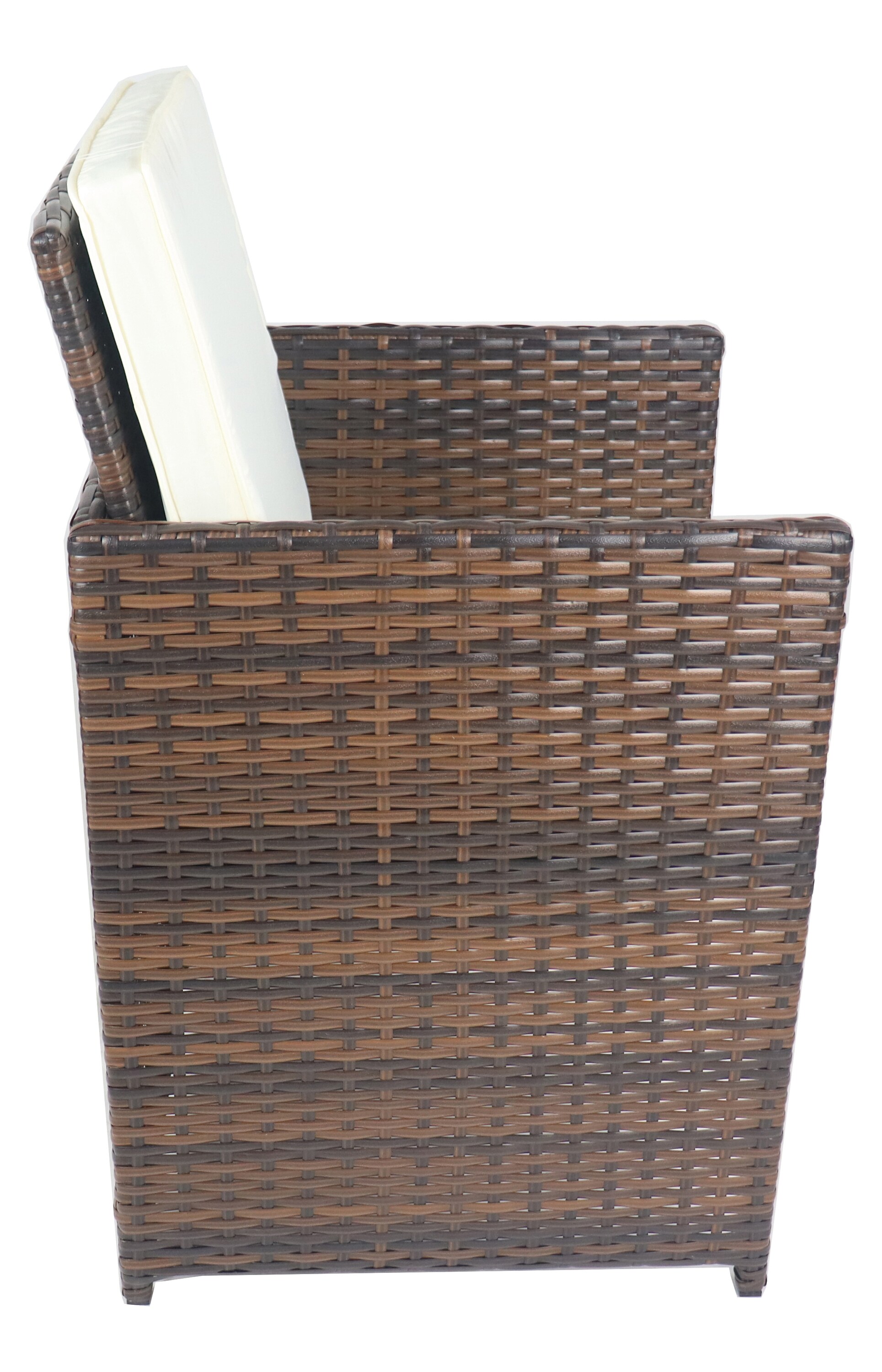 VCM 2-tlg. Set Gartenstuhl Loungestuhl Sessel Rattan Balkonstuhl Camping Sitzkissen Raloso