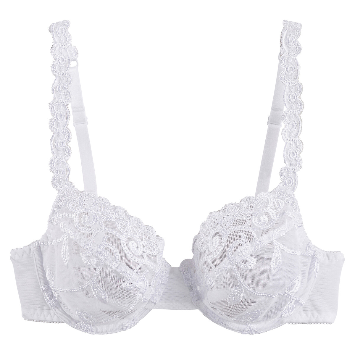 ANNE WEYBURN<br>Sutiã em tule bordado Lyssa em close-up
