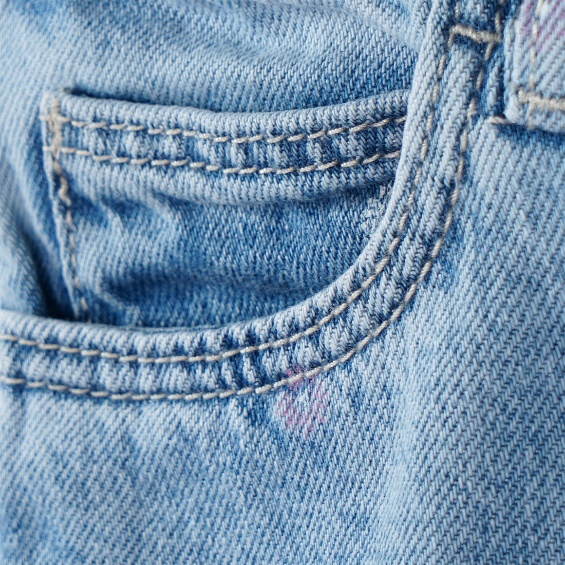 Yigga Mädchen Jeansshorts mit Blümchen-Print hellblau