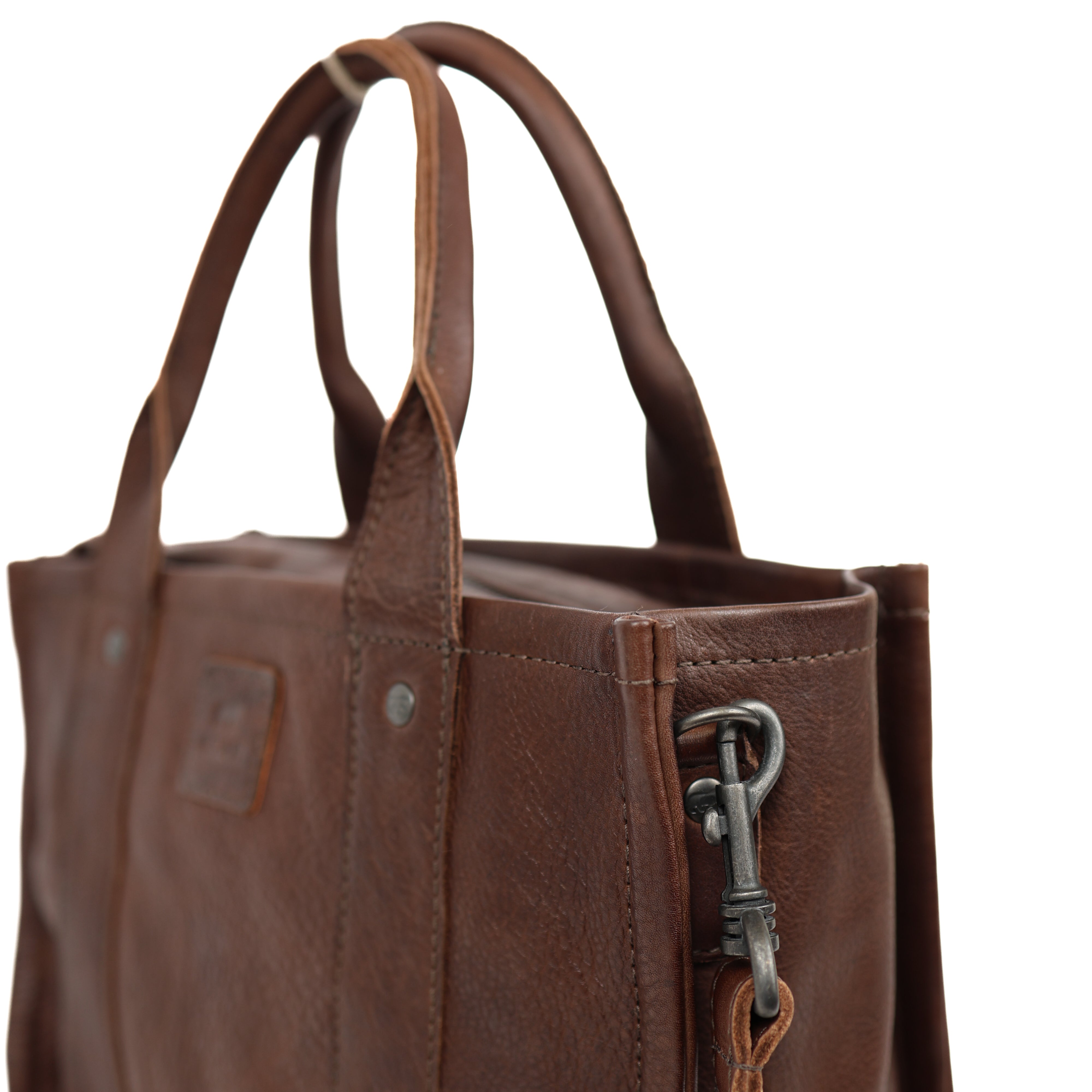 Tote bag 'Pepe' M donkerbruin Donkerbruin