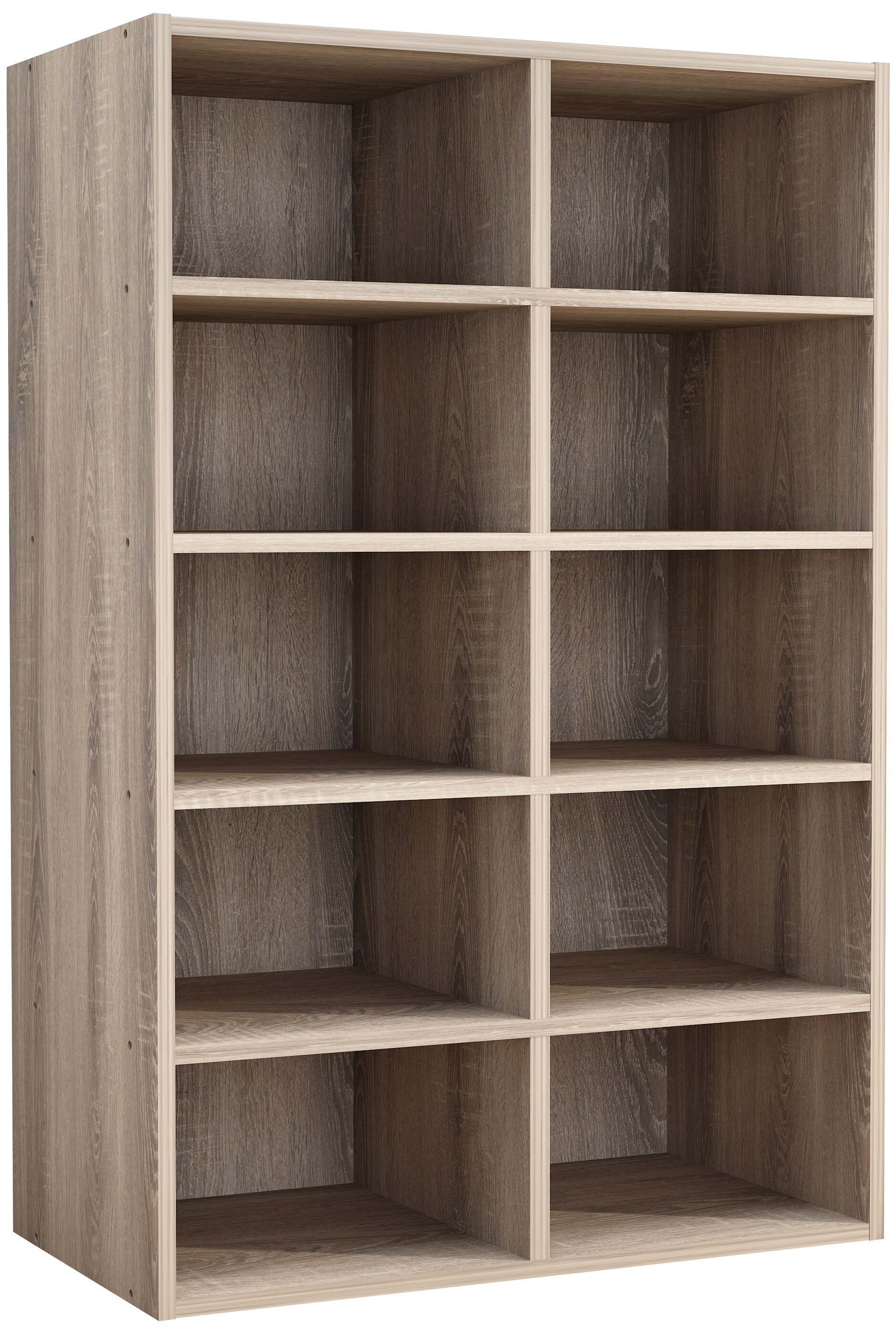 VCM Holz Dielenschrank Schuhschrank Schuhregal Schuhkommode 10 Fächer Hinsol M