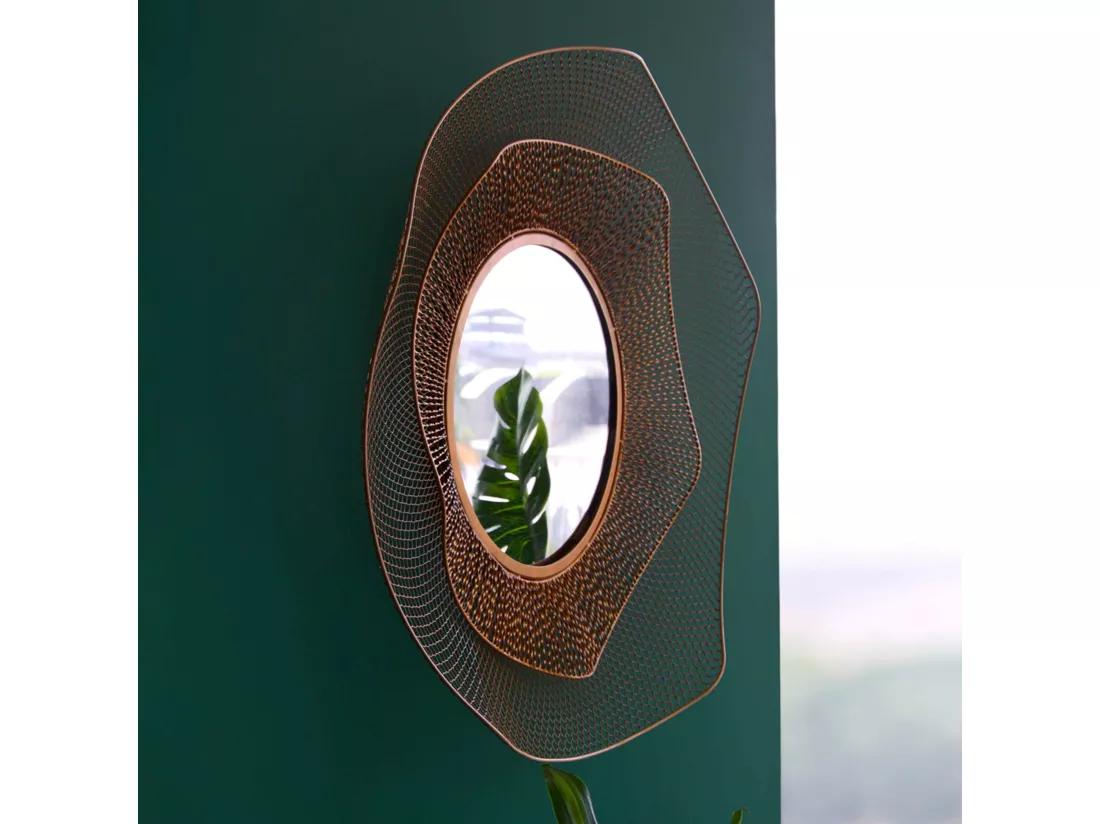 Miroir en métal forme organique 79 cm