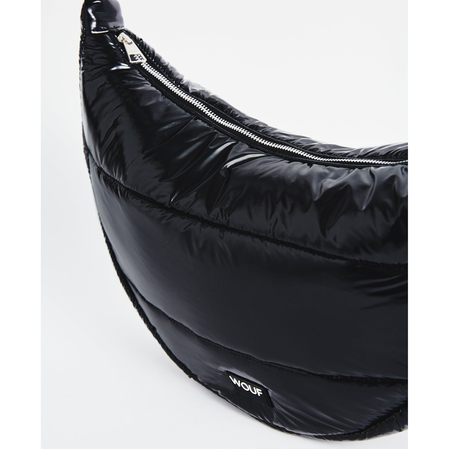 Wouf Black Glossy Large Crossbody Bag multi