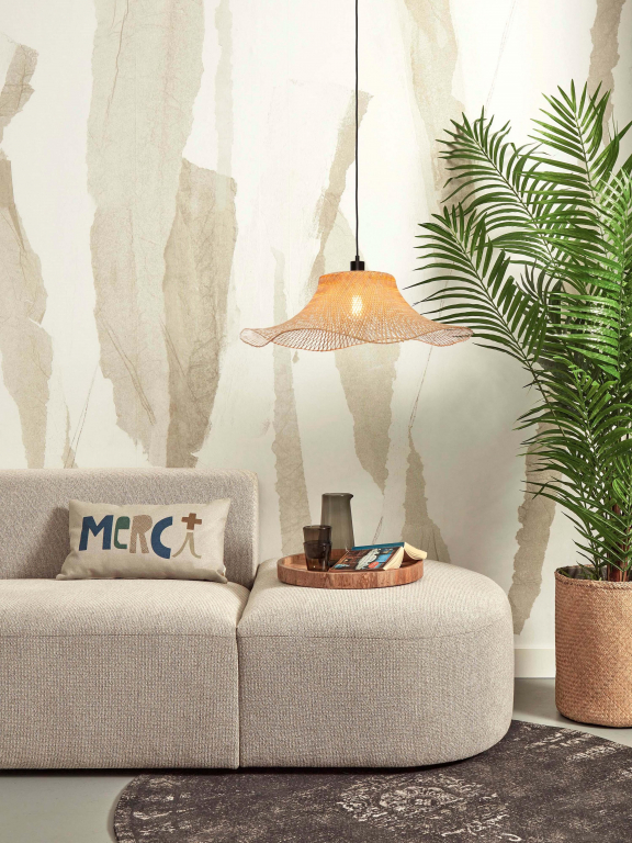 Good&Mojo Ibiza hanglamp Ø65 large zwart/naturel