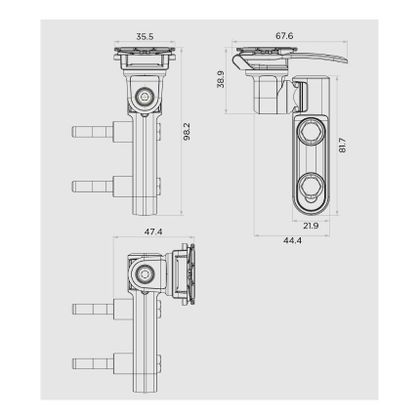 Support Smartphone Quad Lock MAÎTRE CYLINDRE FREIN / EMBRAYAGE - Noir