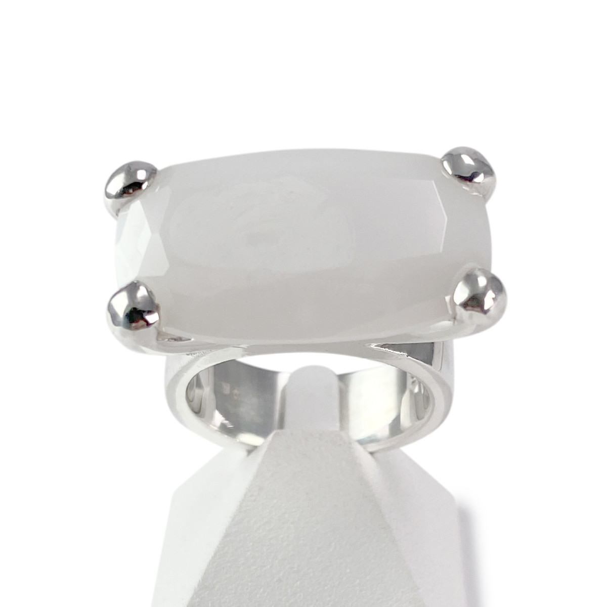 Bague d'occasion argent 925 pierre blanche