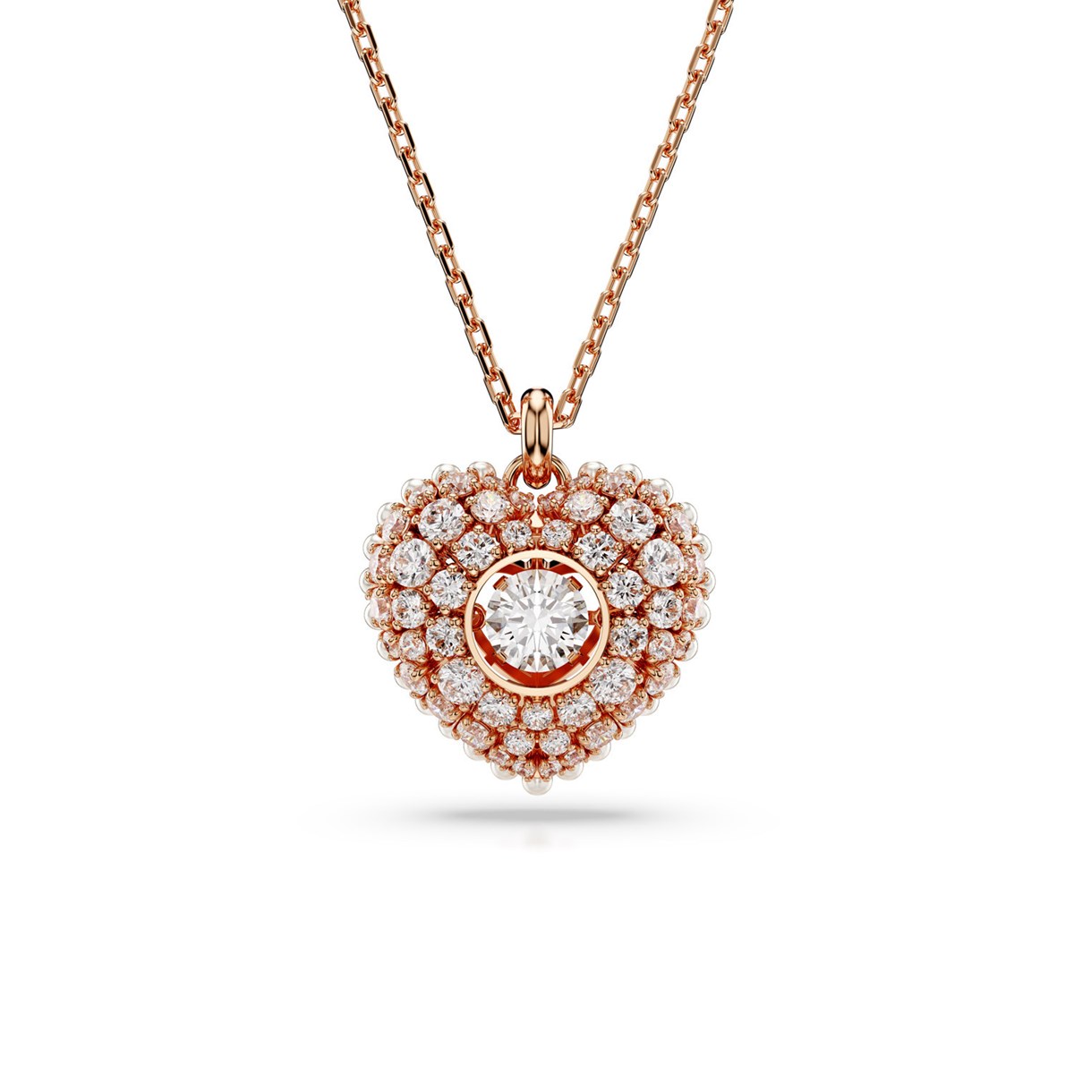 Collier Swarovski Hyperbola coeur rosé